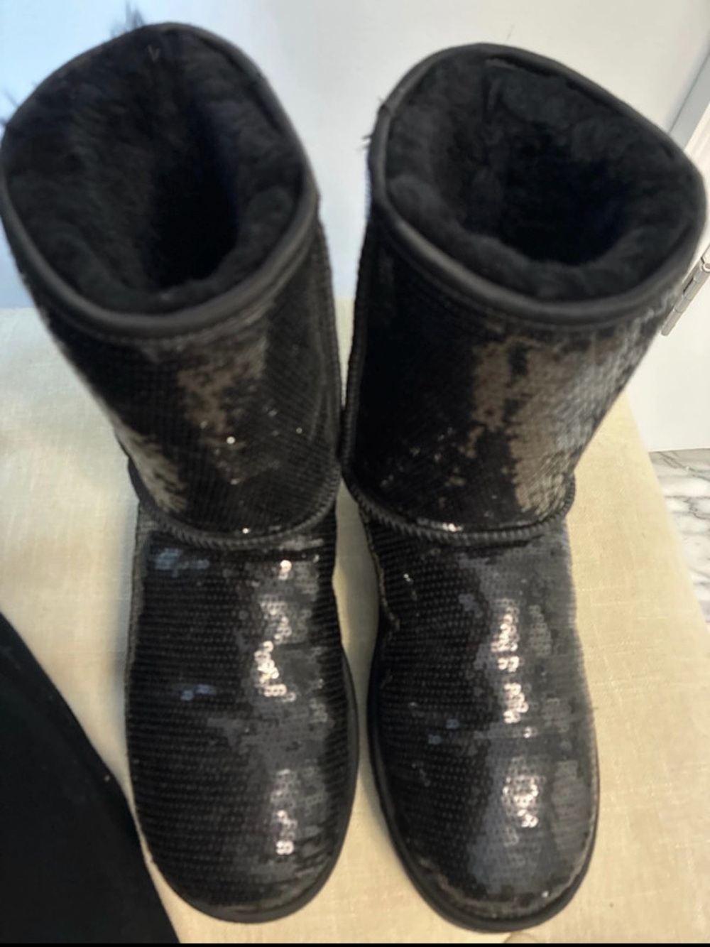 UGG Black Sequin Mid-Calf Winter Boots